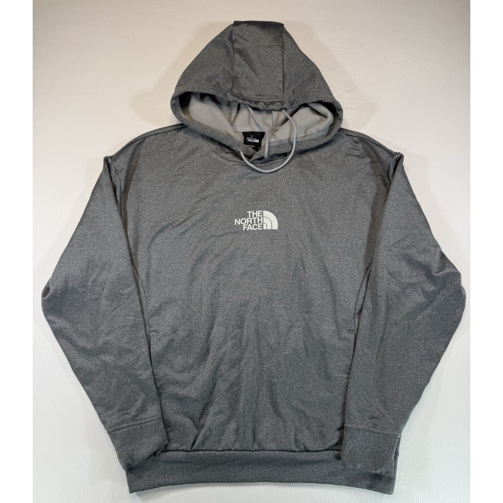 The North Face Men’s Pullover Hoodie Small Gray Fleece Lined Logo Fa23